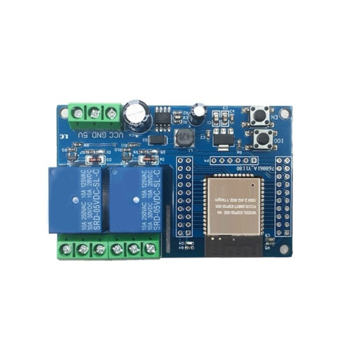 2 Channel 5V Relay Module ESP32 4M Flash Large Capacity Programmable Relay Board for Study and Development DC5-60V 2