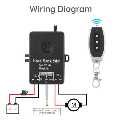 10A Wireless Controller mit Versicherung 3-Tasten Selbst-Rücksetzender Linearaktuator Controller Winde Solenoid Relais Kontaktor 1