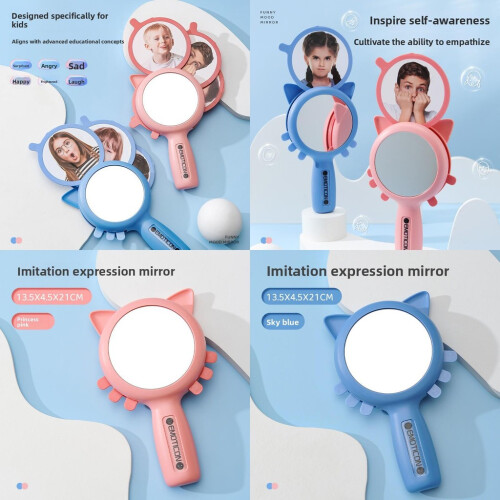 (Blue)Baby Educational Mirror Emotion Expression Recognition Development Cognitive 1