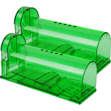 Pièges à souris rapides et efficaces pour une capture non dangereuse, réutilisables, faciles à nettoyer, transparents, lot de 2, sans danger pour