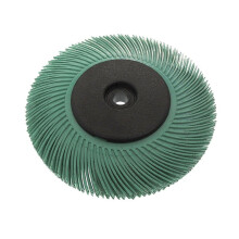 6 Inch 50 Radial Bristle Brush , Nylon Bristle Disc for Metal Polishing & Rust Removal, Green