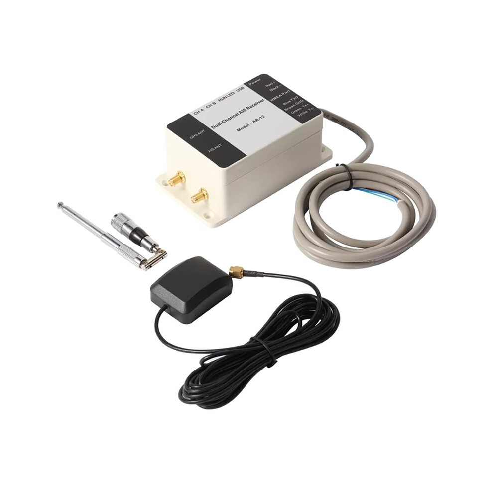 Ar-12 Dual Channel Marine Ais Receiver With Rs232 Rs422 Usb Output, Nmea 0183 Ais Data Receiver For Boat Ship Navigation 6031842245452