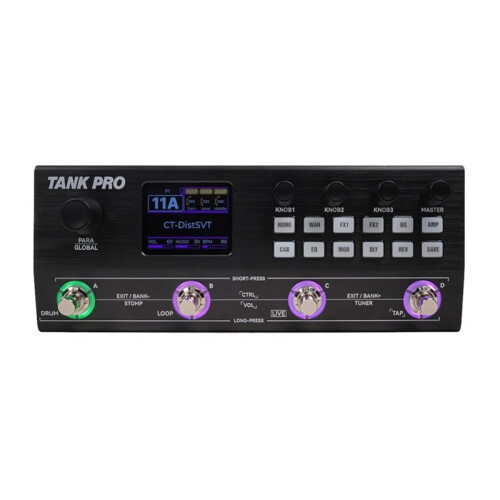 M-VAVE TANK PRO Multi Effects Guitar Pedal Processor AI Neural Network Modeling Guitar Comprehensive Multi-Effects Black