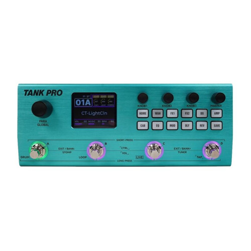 M-VAVE TANK PRO Multi Effects Guitar Pedal Processor AI Neural Network Modeling Guitar Comprehensive Multi-Effects  Green