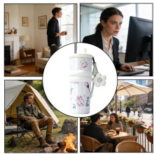 Geïsoleerde Tumblers met Deksels Herbruikbare Lekvrije Waterfles Geïsoleerde Koffie Tumbler Waterbeker voor Warm Koud Thee C