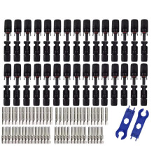30 Pairs Solar Panel Connectors Kit with Assembly Wrench Waterproof Low Resistance PV Photovoltaic Cable Plug