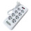 13 in 1 EU Power Strip 2500W Surge Protector with 2M Cable 8 AC Outlets 4 USB Type C Charging Extension Socket 1