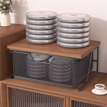 Cesta de Cajón de Encimera, Soporte Deslizante Ahorrador de Espacio, Estante Extraíble para Cápsulas de Café, Bocadillos y Bolsas de Té