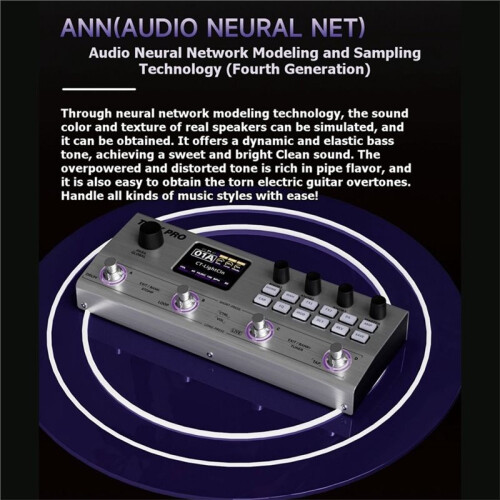 M-VAVE TANK PRO Multi Effects Guitar Pedal Processor AI Neural Network Modeling Guitar Comprehensive Multi-Effects Black 2