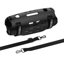 SIKAI Siliconen Beschermhoes voor Charge 6 Speaker Zachte Sleeve met Schouderband voor Charge 6 Zwart