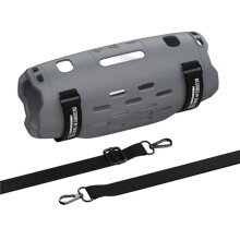 SIKAI Siliconen Beschermhoes voor Charge 6 Speaker Zachte Sleeve met Schouderband voor Charge 6 Grijs