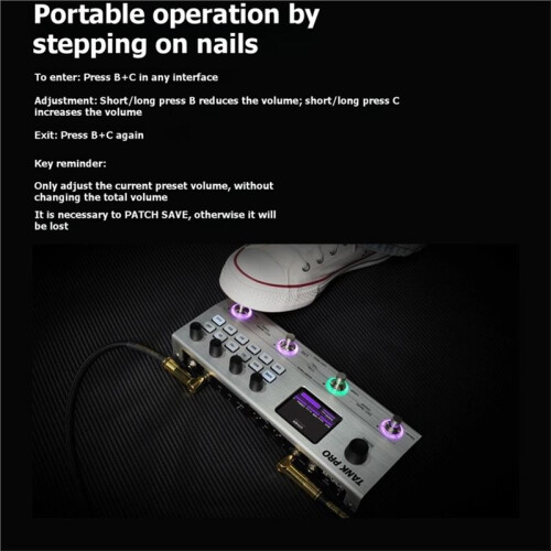 M-VAVE TANK PRO Multi Effects Gitarrpedal Processor AI Neural Network Modellering Gitarr Omfattande Multi-Effekter Svart
