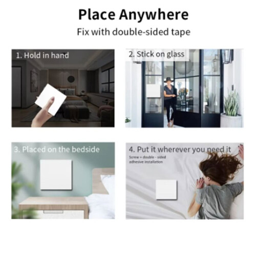 RF 433Mhz  Wireless Self-Powered  Remote Control Waterproof No Wiring Installation  Remote Control Home 1