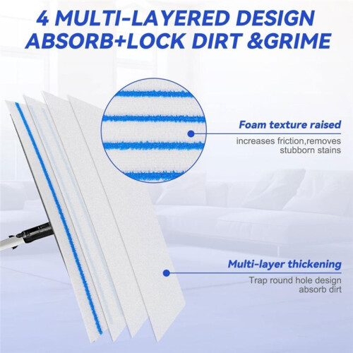 30 Pack Replacement Disposable Microfiber Pad for  Quick Connect Mop System, Wet & Dry Cleaning Refills 2