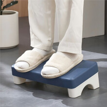 Ergonomic Plastic Footrest Under Desk Non-Slip Foot Stool, Comfortable Space-Saving Foot Rest for Work Study Home