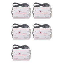 5X 8630MA2 30dB Cable TV Splitter Amplifier Digital TV Antenna Signal Booster Home TV Equipments 45Mhz to 860MHz EU Plug