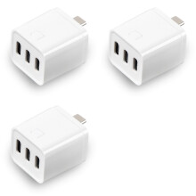 3X Tuya Zigbee Type-C Adaptor Plug 3 Gang USB-C Power Adaptor Charge Plug Timing Voice Control for Alexa