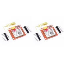 2X SIM800L GPRS GSM-Modulkern Quad-Band TTL Serieller Anschluss IPX-Schnittstelle PCB-Antenne Micro-SIM-Karte für -Smartphone
