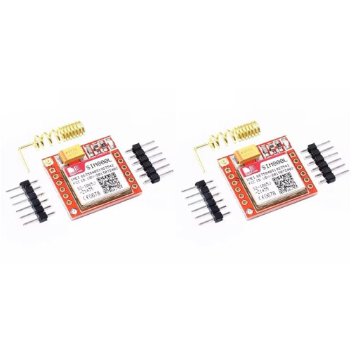 2X SIM800L GPRS GSM Module Core Quad-Band TTL Serial Port IPX Interface PCB Antenna Micro-SIM Card for