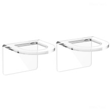 Lot de 2 Porte-Brosses pour Évier de Cuisine en Acrylique Transparent, Ajustement Universel Compatible avec les Types D'Évier pour un Rangement