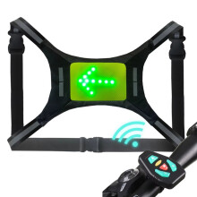 LED-Reflexväst USB-Laddningsbar Fjärrkontroll Blinkersväst Cykelvarningsväst för Löpning och Promenader