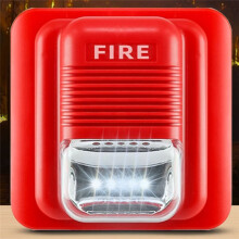 24V Small High-Decibel Fire Alarm Horn Outdoor Wired Sound and Light Siren for Fire Emergency