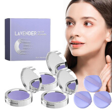 (3Pcs) Candy Bella Chillab Lavender Matte Powder, Lavender Matte Powder Oil Control, with Powder Puff, Long-Lasting Makeup