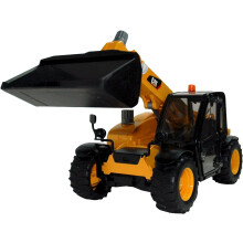Bruder 02142 Cat Telehandler Construction Toy,Realistic Moving Parts& Working Dump Bed|Durable Vehicle for Indoor,Outdoor,Snow and Sand Play, Ages 3+