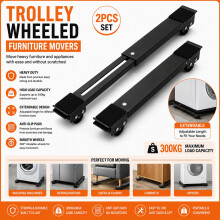 2x Heavy Duty Appliance Roller Trolley Stand Base