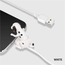 3X voor Type-C Snellaadkabel Grappige Humping Dog Smartphonekabel Oplader 1,2 M Oplaadkabel USB Snel Opladen Wit
