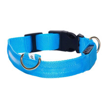(XL, Blue) Nylon LED Glowing Dog Collar Sturdy Waterproof Design For All-Weather Adventures for Small Medium Large Pet