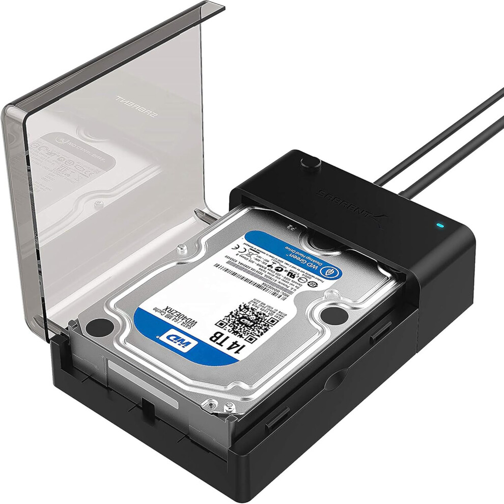 Sabrent Hard Drive Docking Station Ssd Enclosure | Ssd Hdd 2.5 3.5 Inch Sata To Usb Adapter, External Hard Drive Reader 069409392543