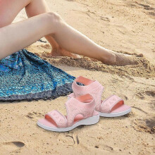 (40, Pink) Arch Support Sandals Women's Open Toe Orthotic For Women Non-slip Thick Sole Summer Beach Shoes