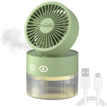 Mini ventilateur vert 350ml 3-en-1, 12x12x14cm pour bureau