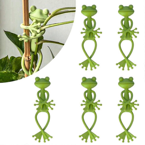 6Pcs Frog Plant Stand,  Green