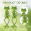 6Pcs Frog Plant Stand,  Green 4