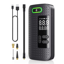Pompa per Auto Elettrica Portatile, Pompa per Gonfiaggio Pneumatici Wireless, Compressore D'Aria per Auto, Moto e Bicicletta