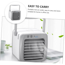 Mini ventilateur blanc rechargeable USB, 14x14x14cm humidificateur