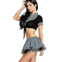 Schoolgirl Costumes Role Play Uniform Erotic Costume Naughty Lingerie Plaid Night Halloween Women Roleplay Sex High Quality