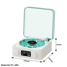 (01) Mini Retro White Noise Bluetooth Speaker Portable Vintage Sleep Aid Subwoofer with Rgb Light Gift