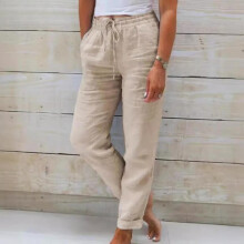 (Brick red, S) Women's Fashion Casual Solid Color Print High Waist Trousers Pants & Capris Slim Fit Comfort Fabric