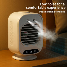 Mini ventilateur blanc USB rechargeable, brume pour voiture bureau