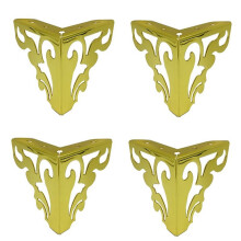 4Pcs/Set Metal Furniture Legs Hollow Feet for Sofa Chair Table Cabinet Bed DIY Accessories Openwork Furniture Feet,Gold