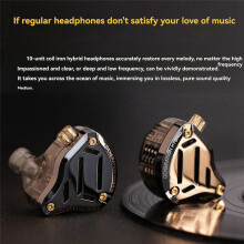 Dynamische Treiber-Ohrhörer, Geräuschunterdrückung, HiFi-In-Ear-Ohrhörer mit Starkem Bass für Sport, Musik, Gaming-Kopfhörer, A