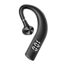 (Black) F19 BT5.2 Wireless Business Headphones with Microphone EarHook Earphone Single In-Ear Earbud Bluetooth Headset