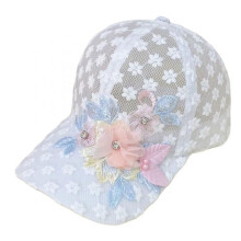 (Pink, One Size) (One Size, White) Women Flower Embroidered Baseball Cap Low Profile Sun Hat Adjustable Unstructured Dad Hat