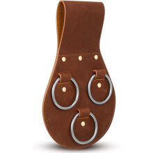 3 Ring Spud Wrench Holder Sleever Bar Holder Tool Holster Leather Worker Belt for Worker Tools Organization Accessories