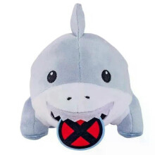(B 20cm) Cute Jeff Plush Toy Cartoon The Land Shark Stuffed Anime Plushie Soft Room Decor Doll Kids Gift
