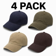 (2 Pack - SET 2, Mens Adult 60cm) (Mens Adult 60cm, 4 Pack Assorted) Plain Adjustable Baseball Cap Adults Sun Hat Pack