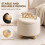Homcom HOMCOM Round Storage Ottoman with Reversible Lid, Beige 6